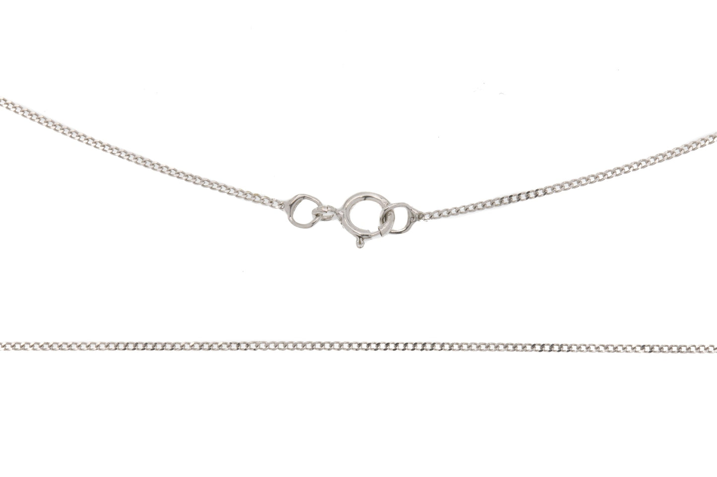 16 9ct White Gold Skinny Pendant Chain
