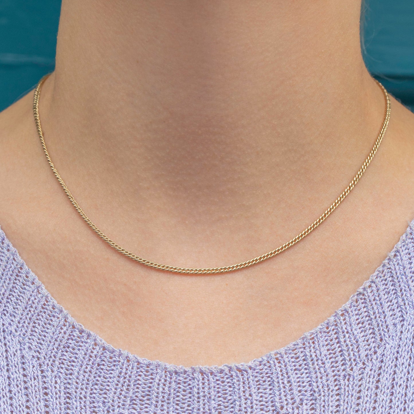 16 Antique 9ct Gold Curb Chain, 6.4g