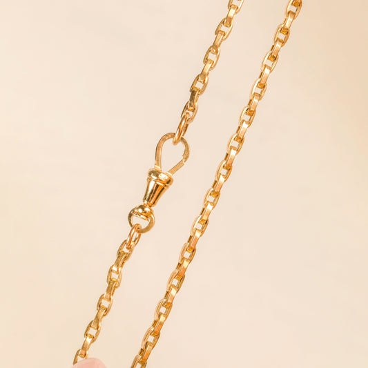 16 Antique 9ct Gold Belcher Chain, with Dog-Clip (7.8g)