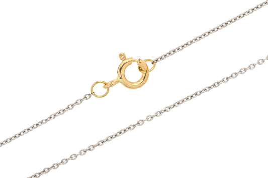 16 Italian 18ct White Gold Pendant Chain, 1.8g