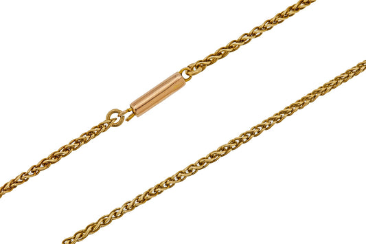 18 Antique 9ct Gold Foxtail Chain, 3.9g