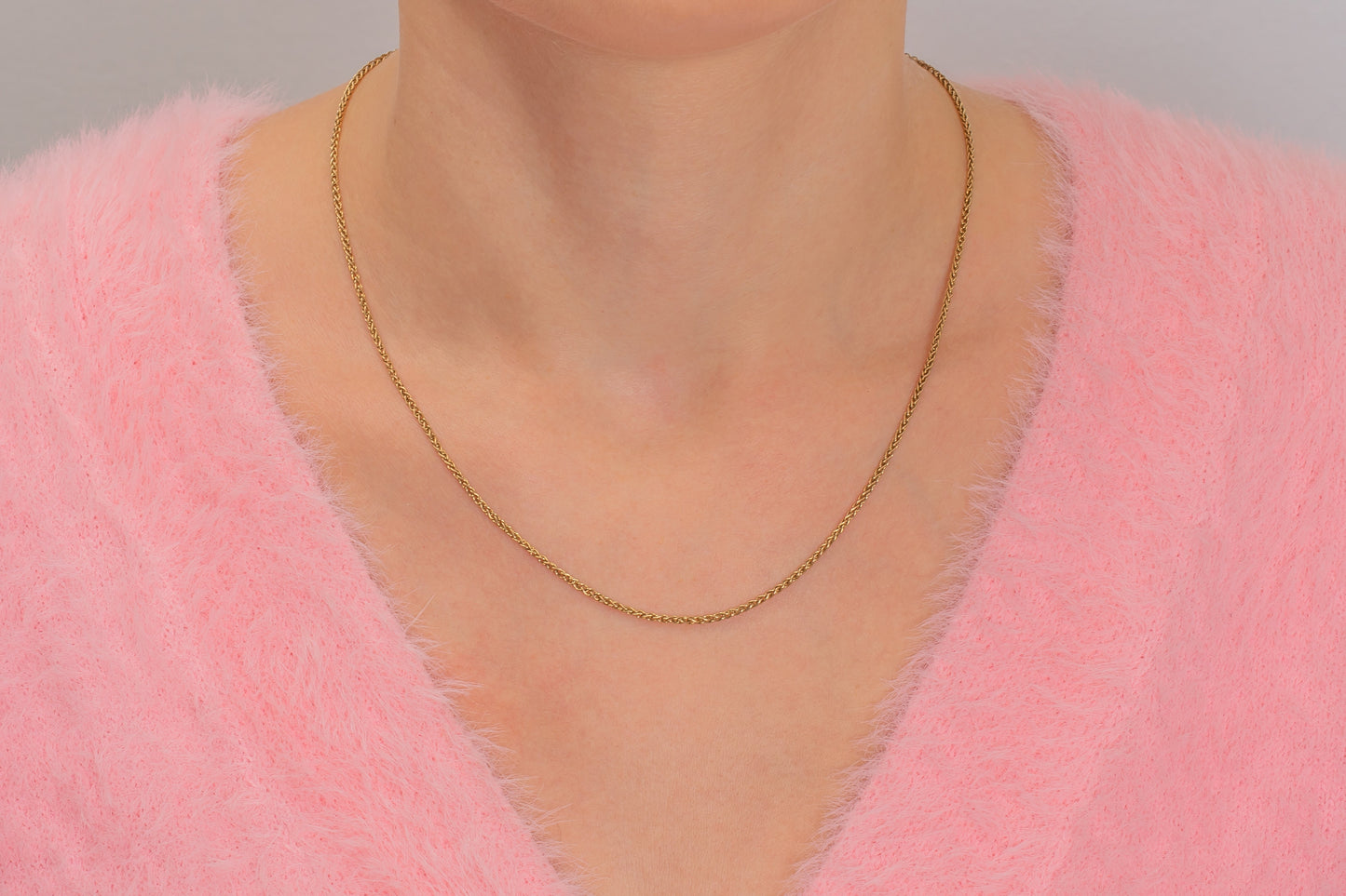 18 Antique 9ct Gold Foxtail Chain, 3.9g
