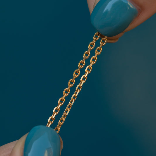16 Antique French 18ct Gold Pendant Chain