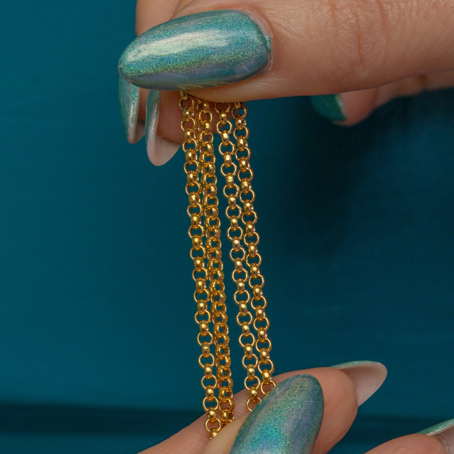 18 Antique 9ct Gold Belcher Chain, with Original Bolt-Ring (7.9g)