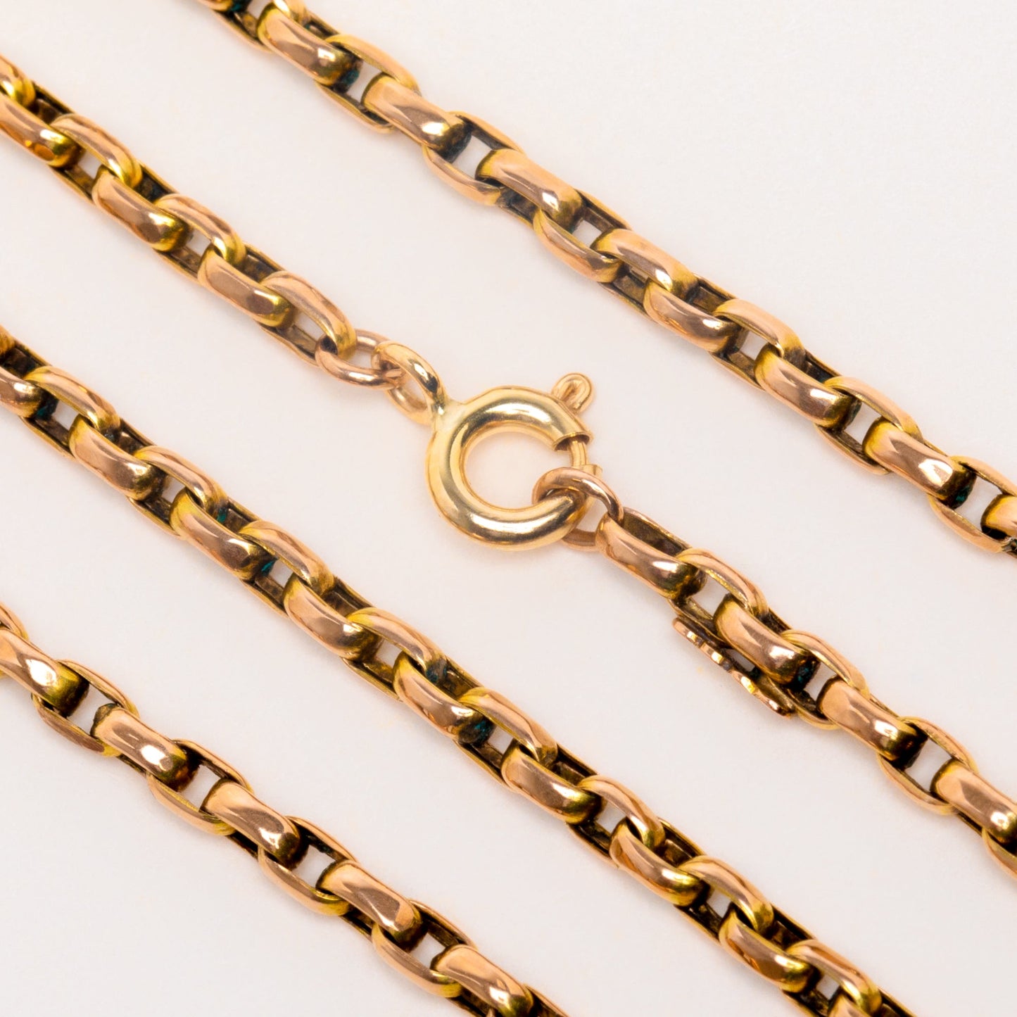 17 Antique 9ct Gold Belcher Chain