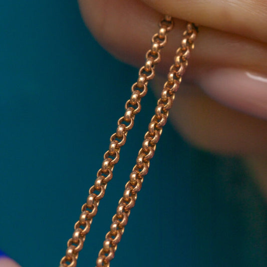 16 Antique 15ct Gold Skinny Pendant Chain