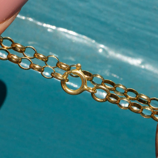 17.5 Solid Gold 9ct Gold Belcher Chain