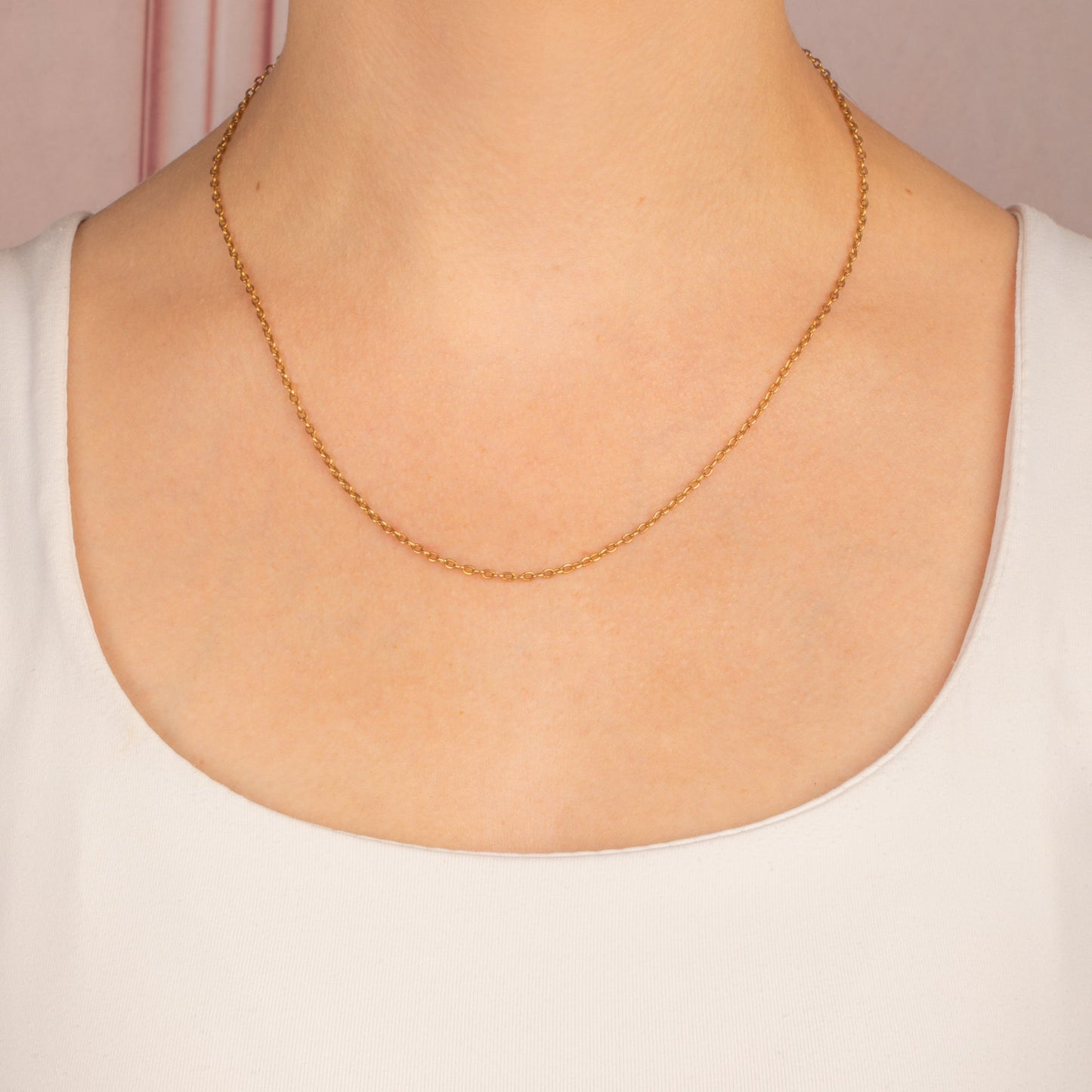 18 Antique 9ct Gold Belcher Chain, 7g