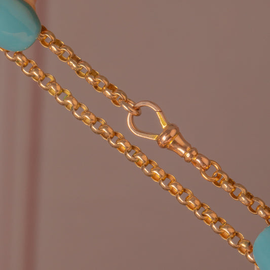 16 Antique 9ct Gold Belcher Chain, with Dog-Clip (11.5g)