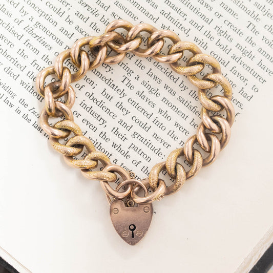 Victorian Engraved Hollow Curb Link Bracelet